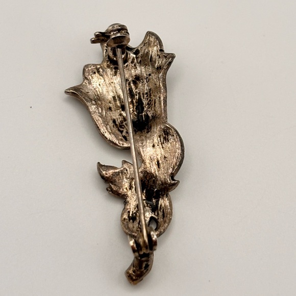 Vintage Marcasite Tulip Brooch - Picture 7 of 10